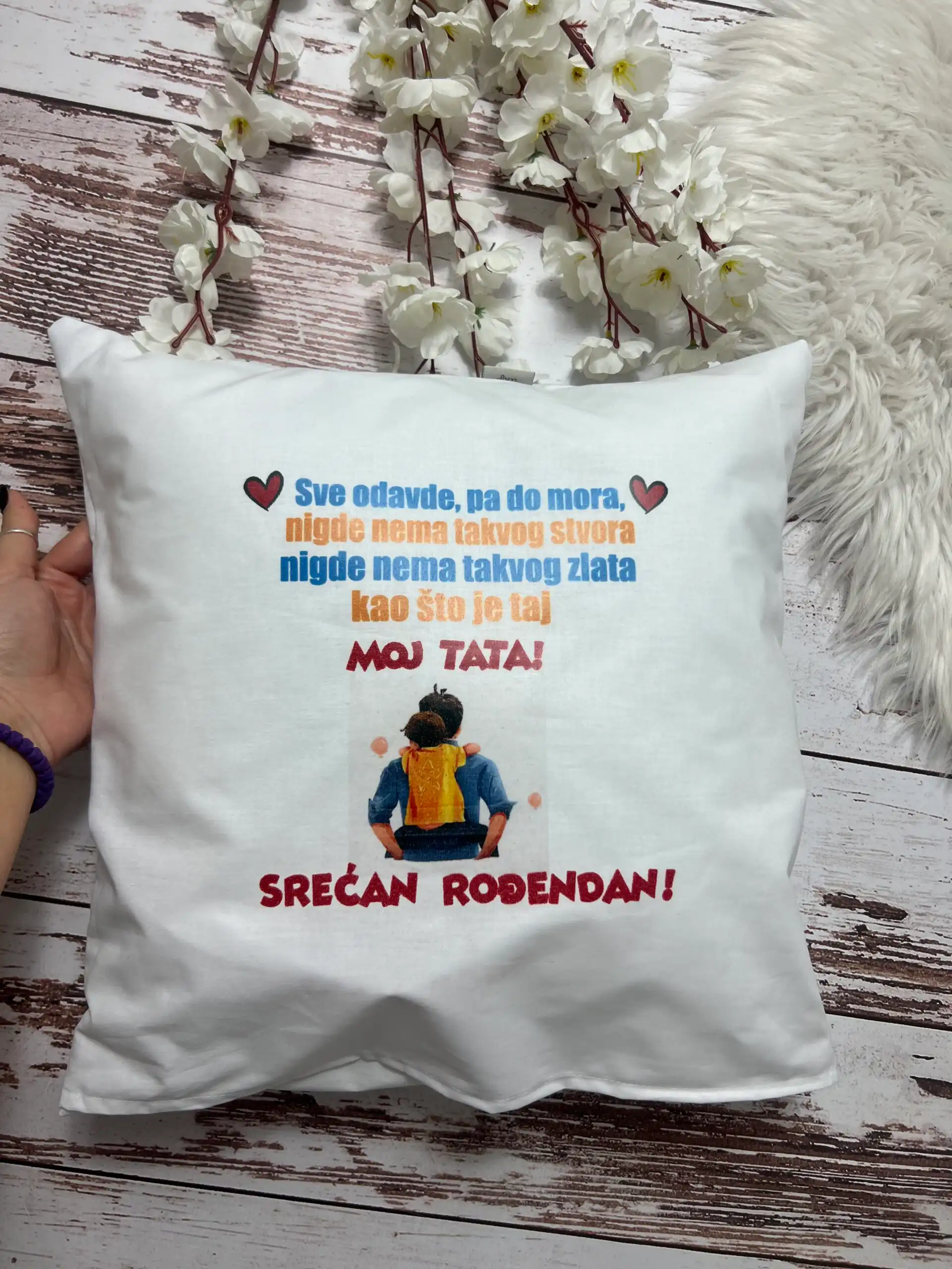 IMG_6535 Jastuk tata srećan rodjendan - Slika 1