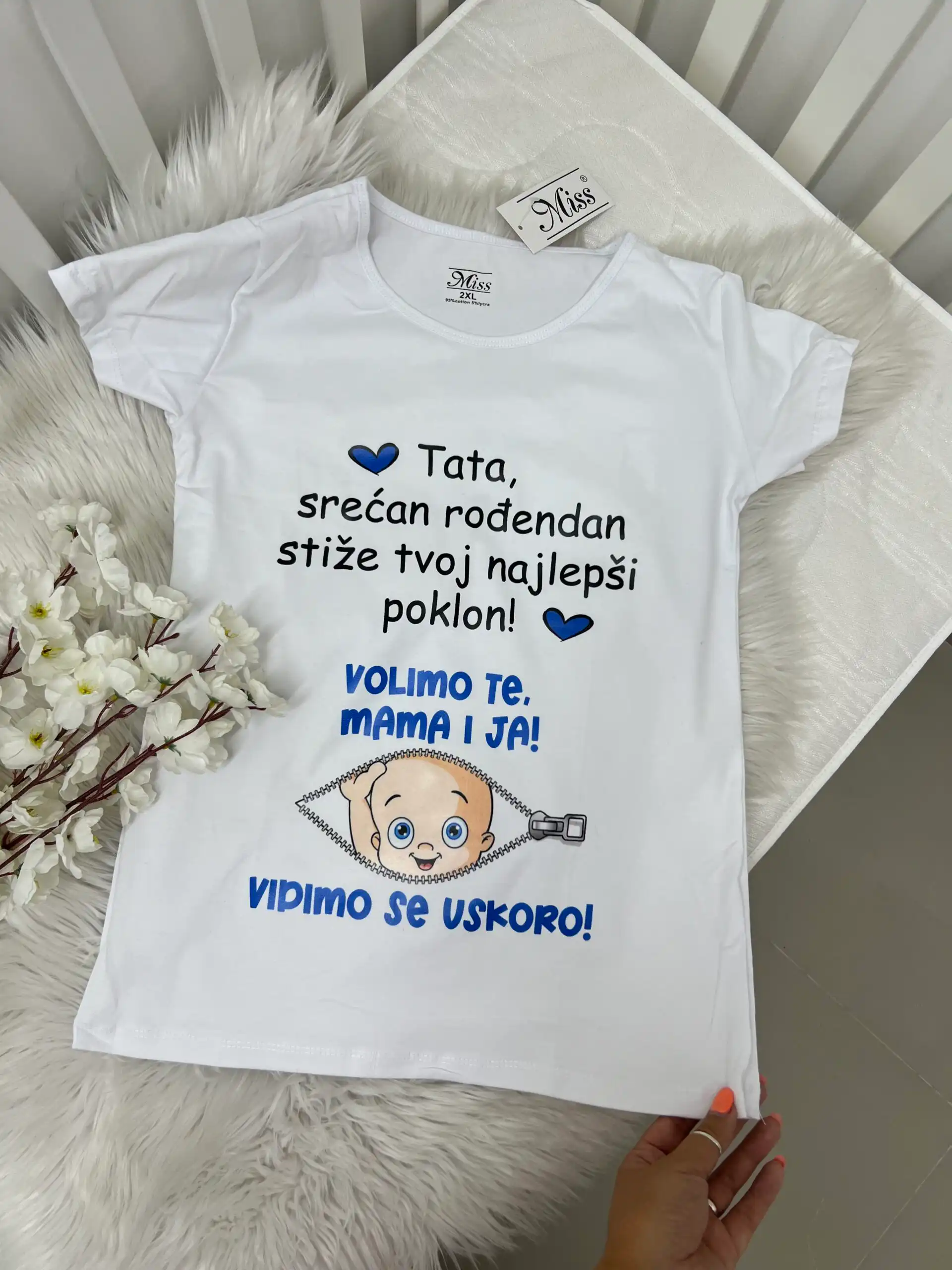 IMG_9515 Majica za trudnice - Tata srećan rođendan - Slika 1