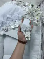 Čarape sa čipkom bele - Slika 3