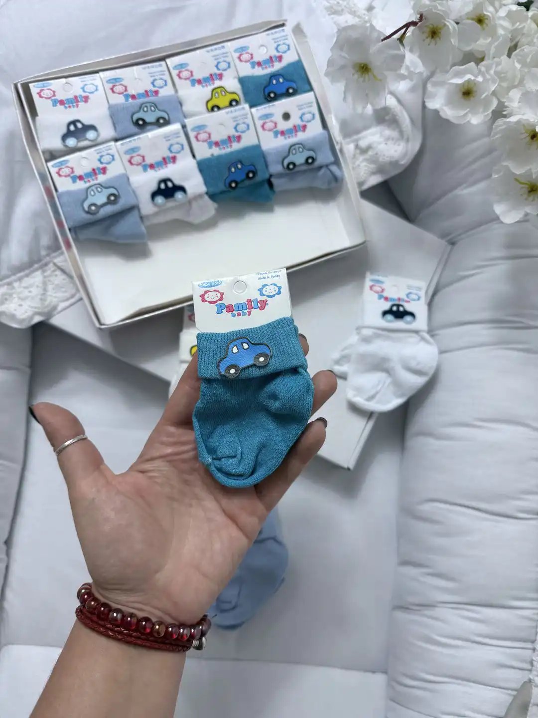 čazabetaplau Čarape za bebe plavi autici - Slika 1