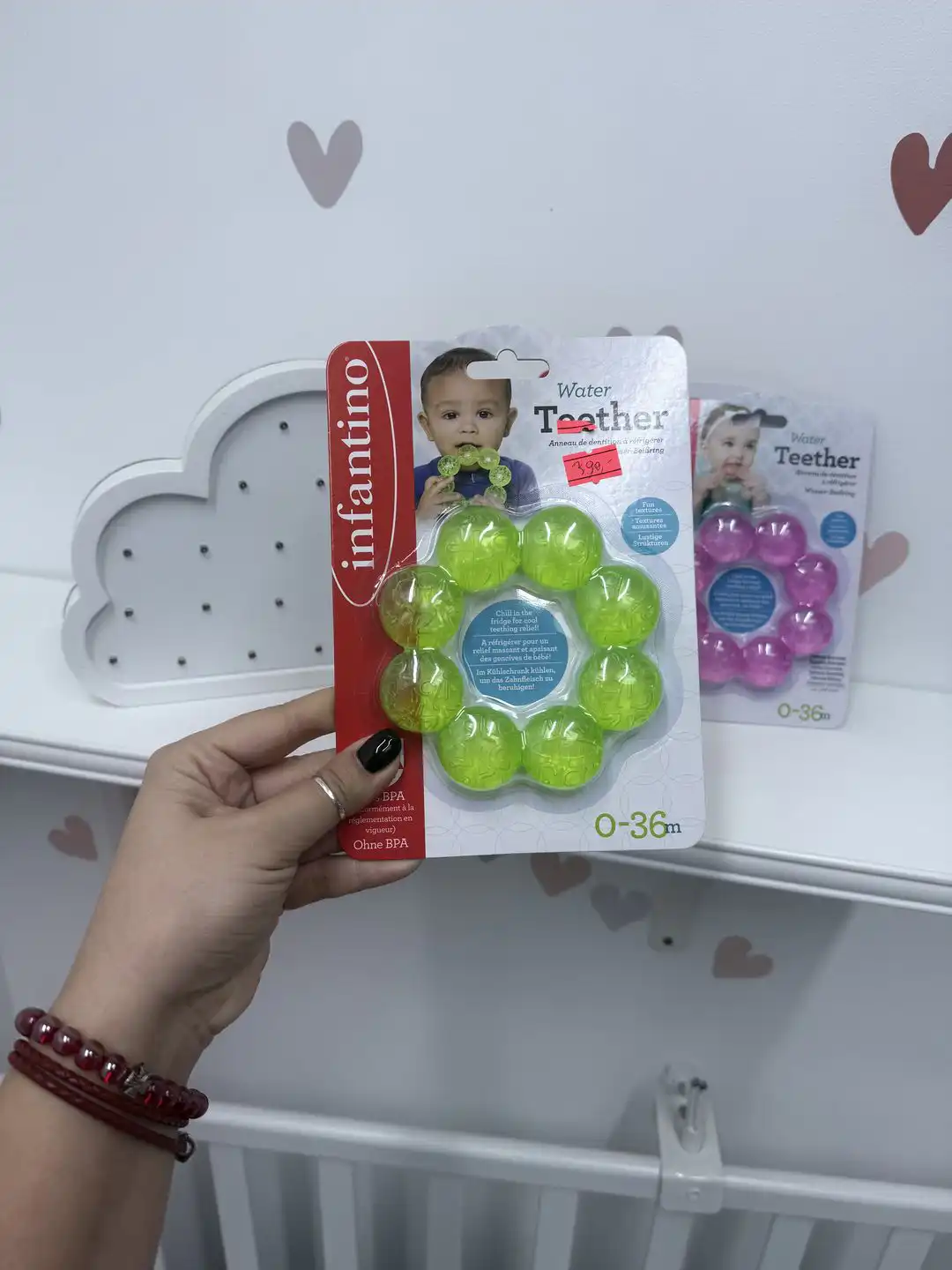 glzabesavoze Glodalica za bebe sa vodom - zelena - Slika 1