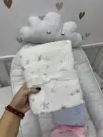 Jungle baby mekano ćebe zvezdica - belo - Slika 2