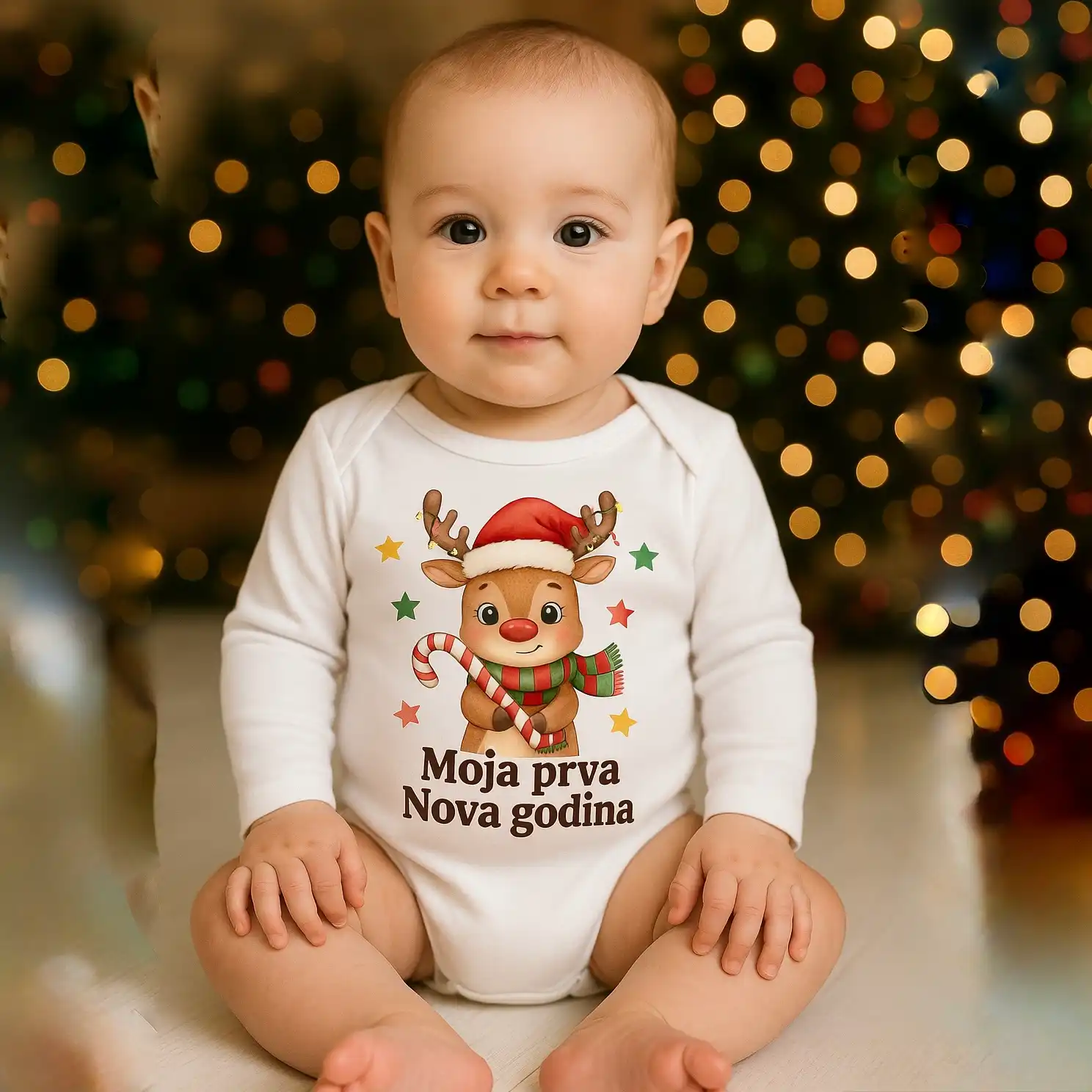 781445C5-5DCE-483B-B27C-F2E8F0D8277F Novogodišnji bodić - nasmejani irvas - Slika 1