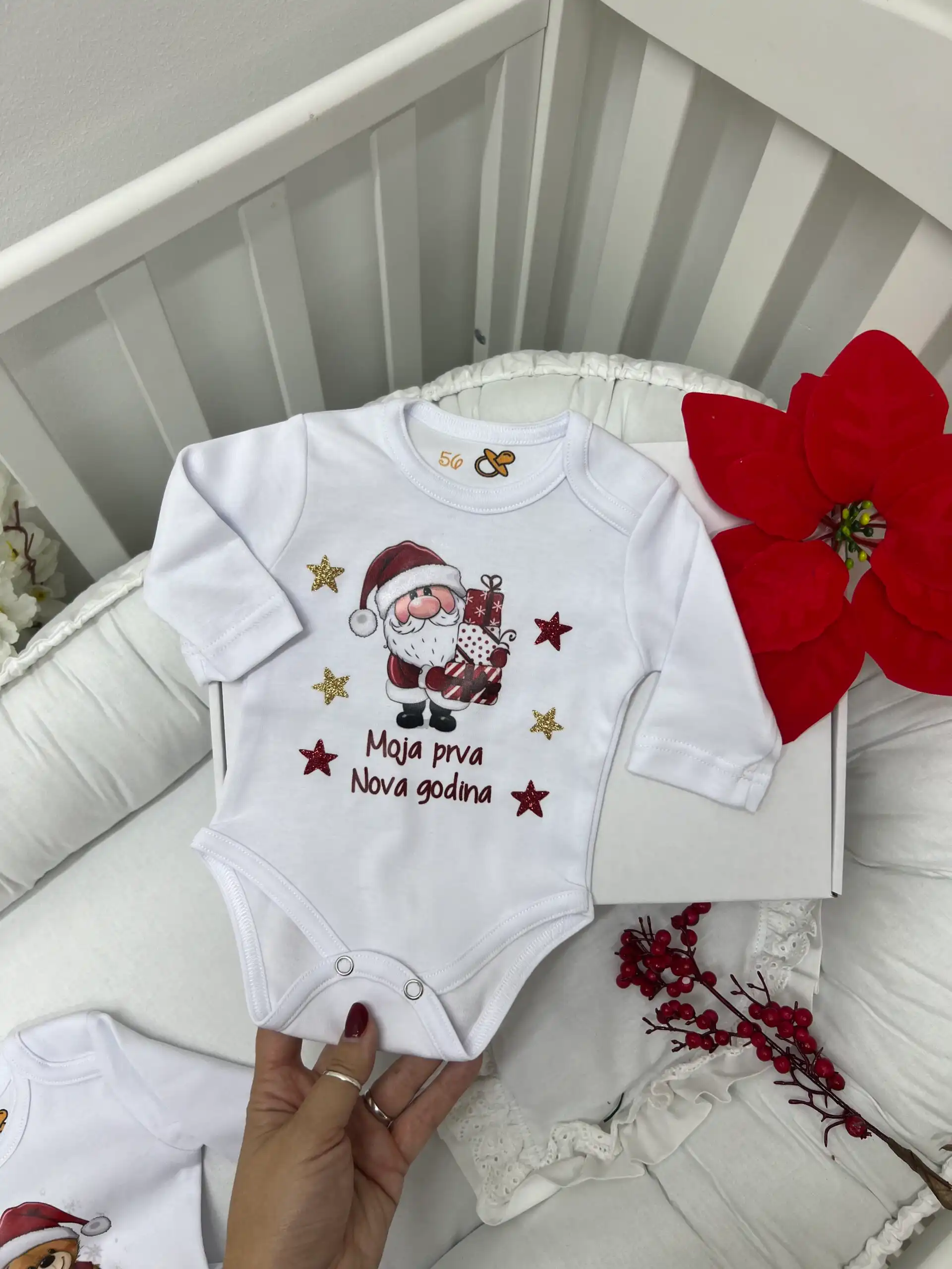 IMG_9773 Novogodišnji bodić - Deda Mraz gliter - Slika 1