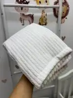 Pletenina/ polar topli prekrivač - Beli - Slika 3