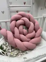 Set posteljine za krevetac Nasmejani oblačak – puder roze - FLK - Slika 6