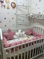 Set posteljine za krevetac Nasmejani oblačak – puder roze - FLK - Slika 5