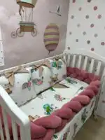 Set posteljine za krevetac - Koala/ tamno puder roze pliš - Slika 6