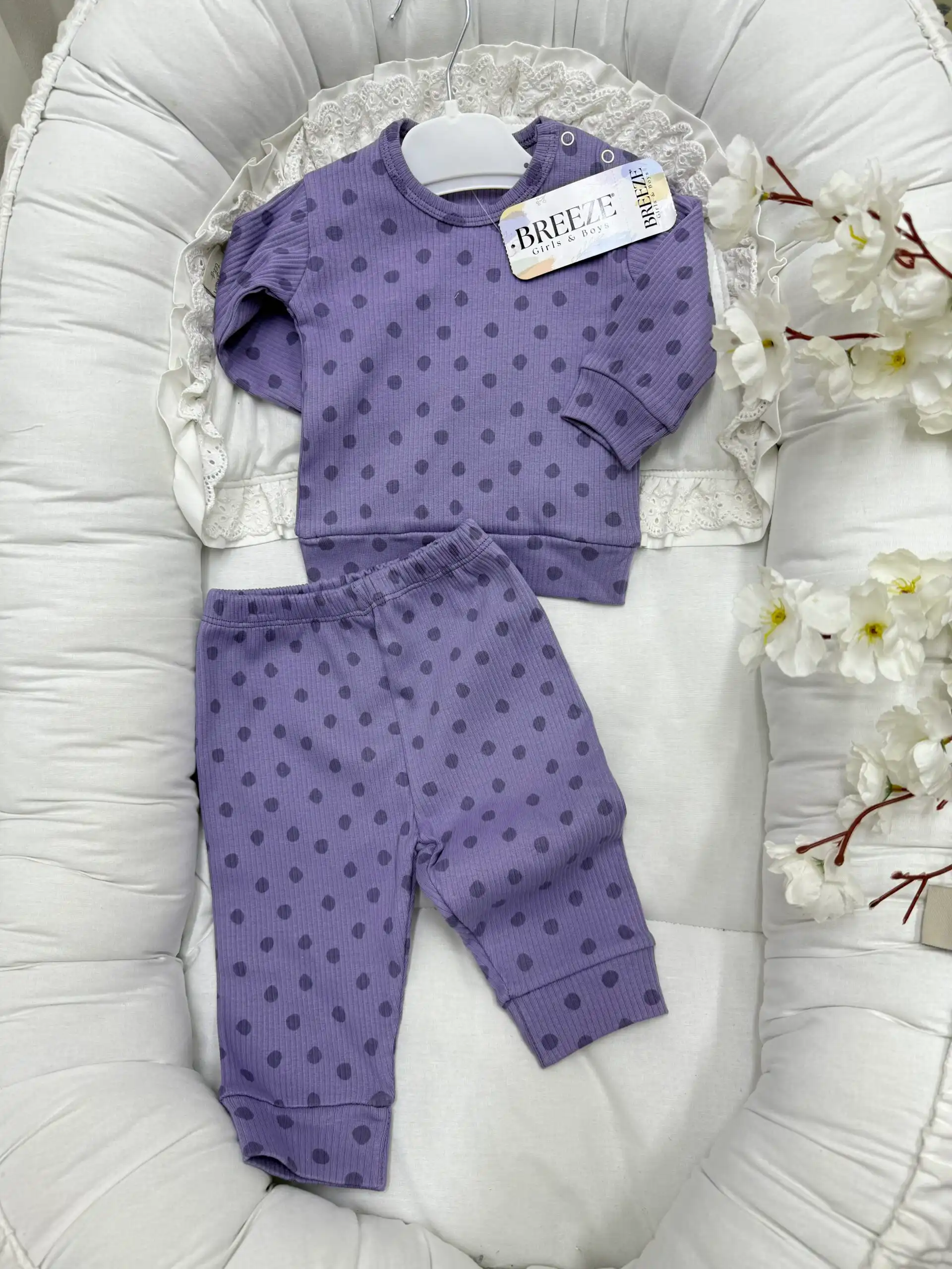 IMG_1075 Pidžama za devojčice - ljubičaste tufne - Slika 1