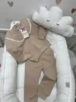 Komplet za devojčice Civelek sa kragnom - bež