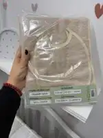 Set peškir sa kapuljačom + portikla :  bež kuca - Slika 2