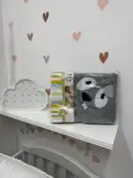 Set peškir sa kapuljačom + portikla - sivi kuca