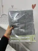 Set peškir sa kapuljačom + portikla - sivi kuca - Slika 3