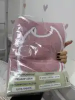 Set peškir sa kapuljačom + portikla - puder roze leptir - Slika 2