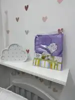 Set peškir sa kapuljačom + portikla- ljubičasti leptir