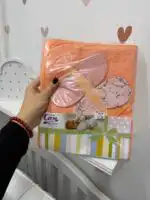 Set peškir sa kapuljačom + portikla - kajsija leptir - Slika 2