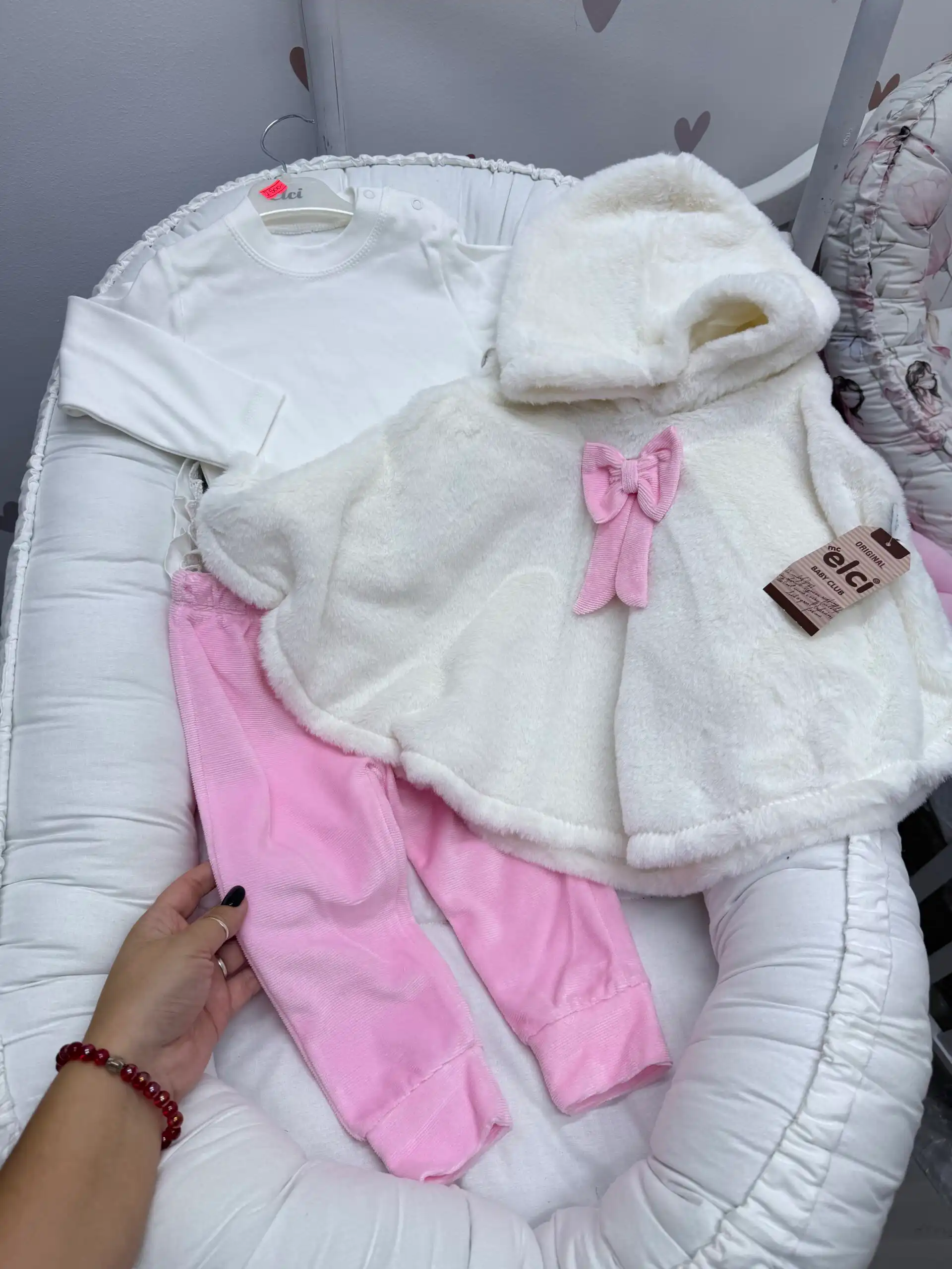 IMG_5967 Set sa pončom - roze - Slika 1