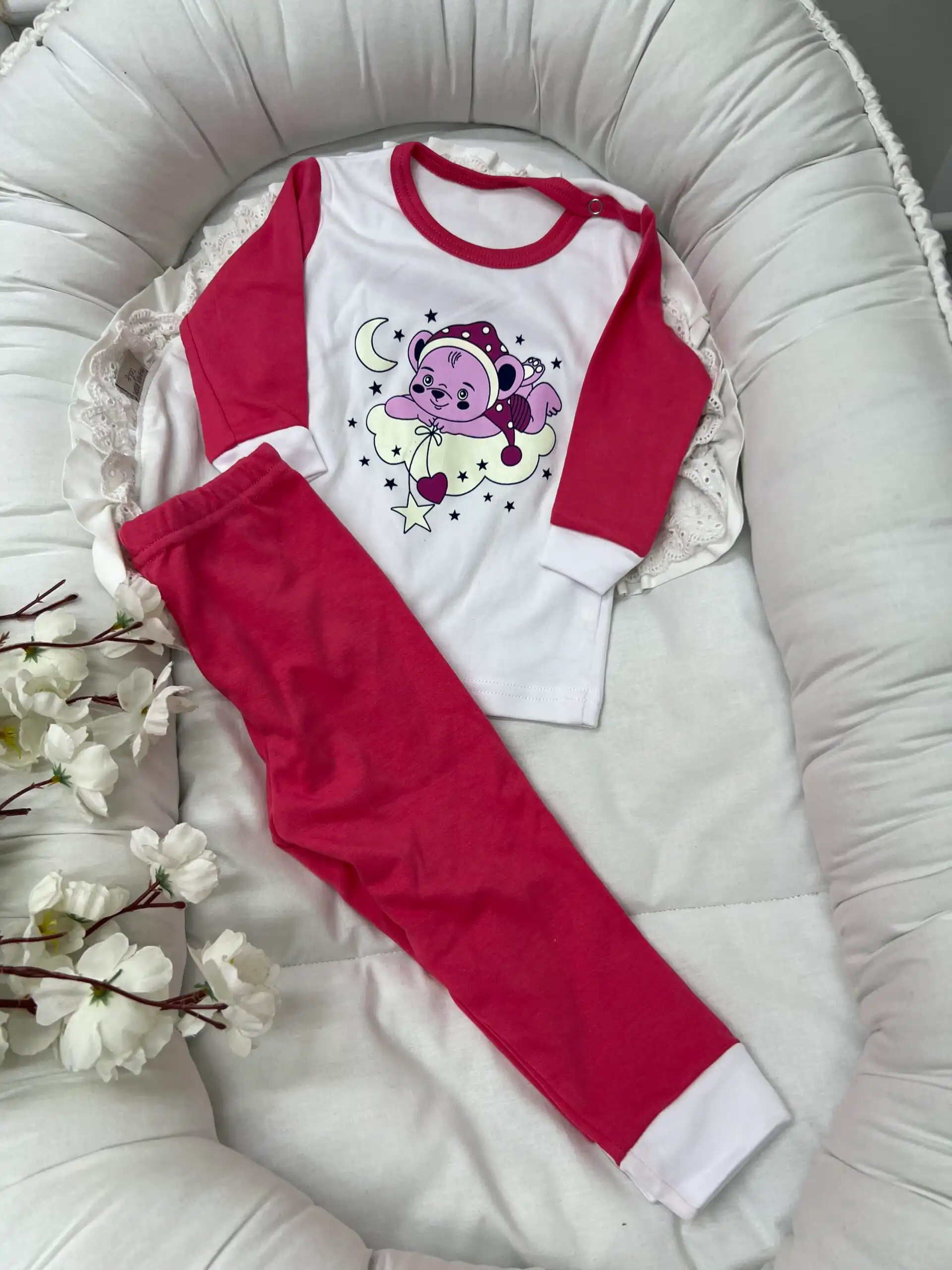 IMG_8901 Pidžama za devojčice - tamno roze - Slika 1