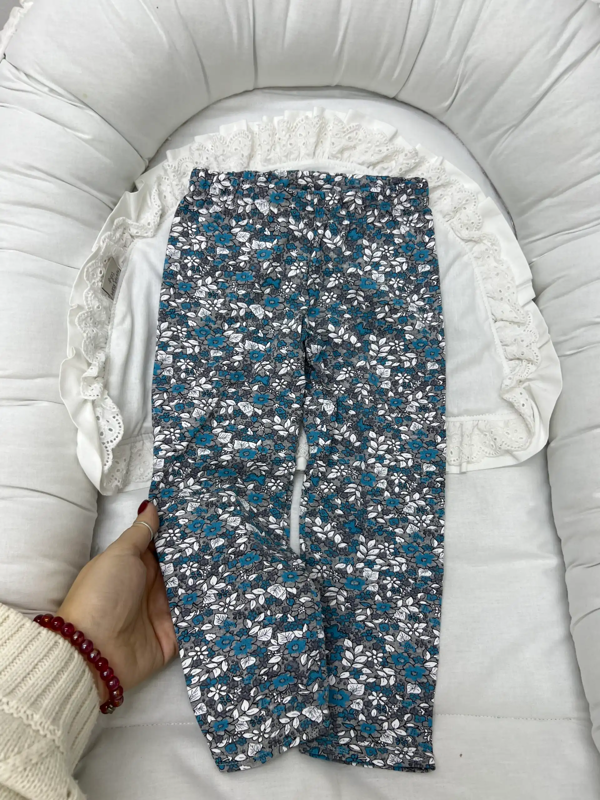 IMG_9075 Cvetne helanke za bebe- plave - Slika 1