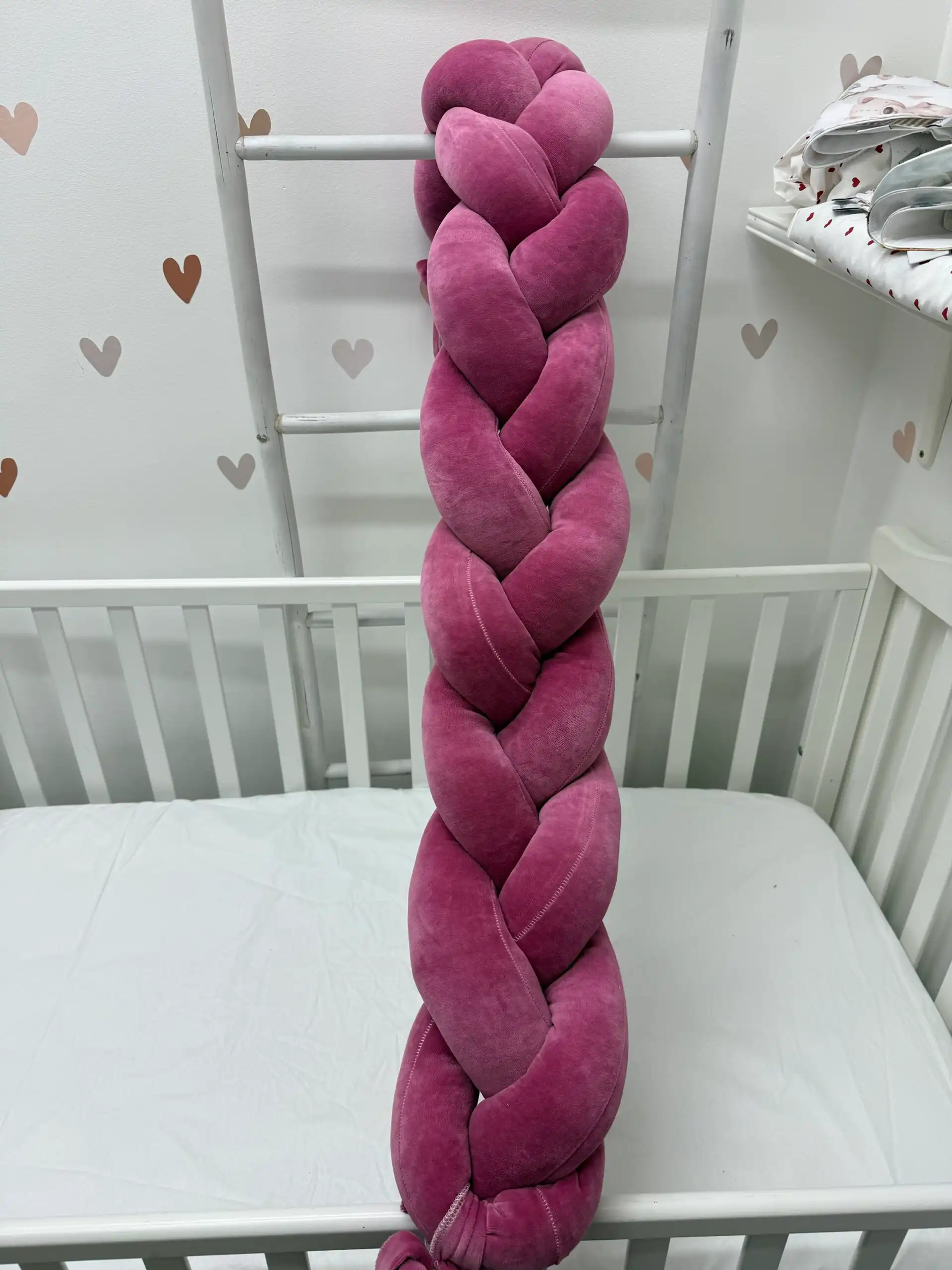 img_0791 Pliš pletenica -120cm - boja šljive - Slika 1