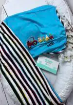 Jungle baby set od dva pamučna prekrivača plavi traktor