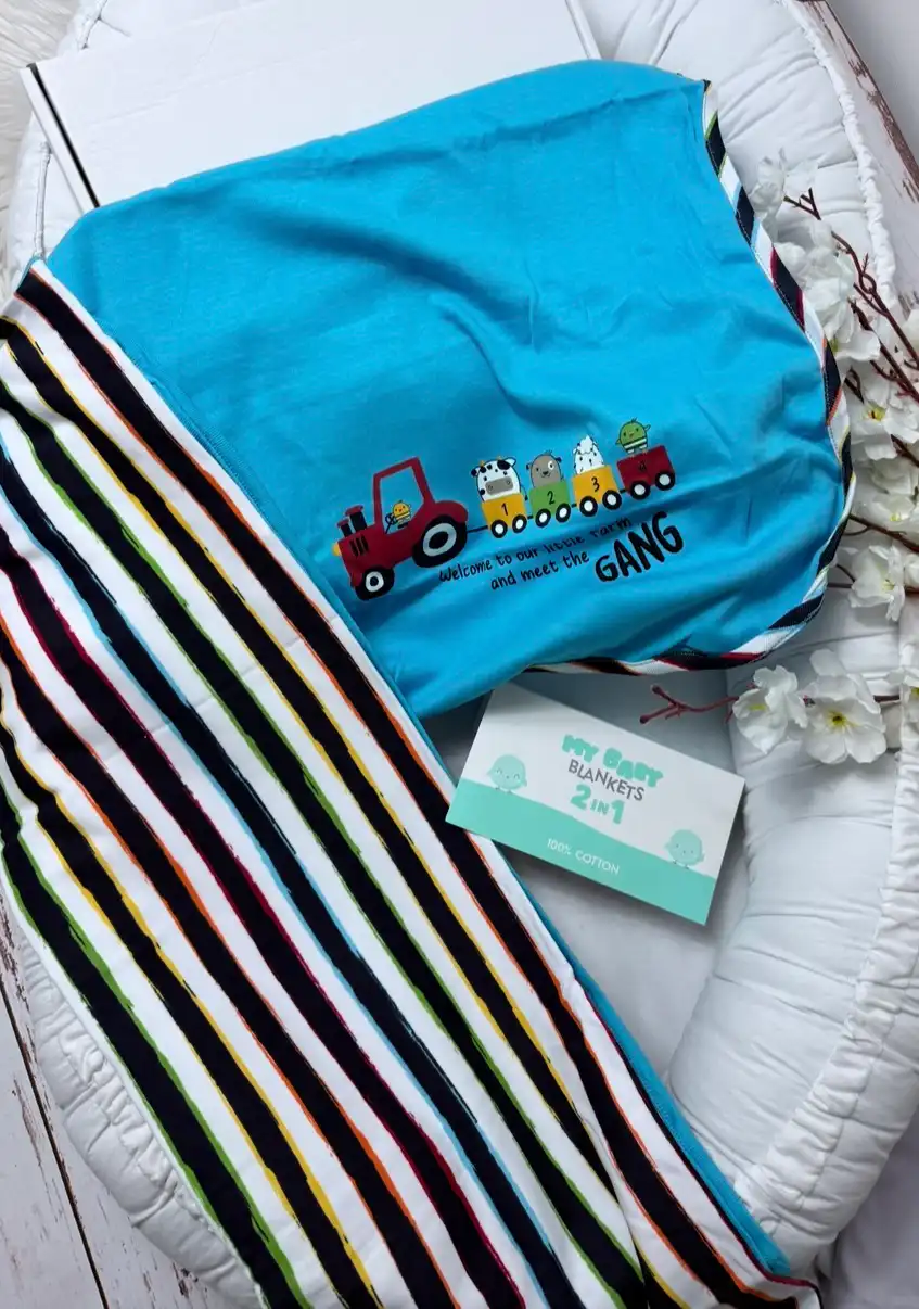 screenshot-130 Jungle baby set od dva pamučna prekrivača plavi traktor - Slika 1