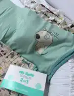 Jungle baby set od dva pamučna prekrivača rezedo kuca - Slika 3