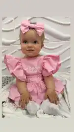 Romper pamučni - roze / ljubav