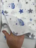 Muslin prekrivač - plave zvezdice - Slika 3