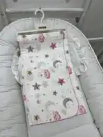 Muslin prekrivač - roze zvezde - Slika 4