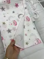 Muslin prekrivač - roze zvezde - Slika 3
