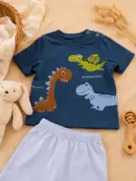 Komplet za bebe "Dino/ plavi" 2/1 - Slika 3