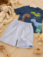 Komplet za bebe "Dino/ plavi" 2/1 - Slika 2
