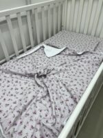 Posteljina za krevetac "Lila cvetak" - Slika 2