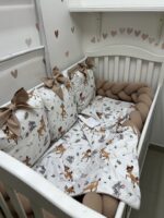 Set posteljine za krevetac " Bež Bambi" - Slika 4