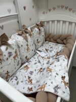 Set posteljine za krevetac " Bež Bambi" - Slika 2