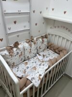 Set posteljine za krevetac " Bež Bambi" - Slika 3