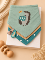 Set od 3 pamučne portiklice za bebe - Jungle baby / Ježić žalfija - Slika 4