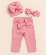 Helanke sa mašnom - puder roze - Slika 2