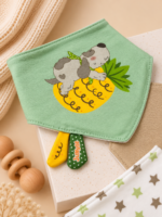 Set od 3 pamučne portiklice za bebe - Jungle baby / Siva kuca - Slika 4