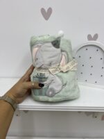 Jungle baby 3d ćebe - slonić mint