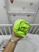 Dušečni čarsaf za krevetac sa lastišem-  kivi zeleni - Slika 2