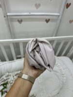 Dušečni čarsaf za krevetac sa lastišem-  svetlo sivi - Slika 2