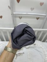 Dušečni čarsaf za krevetac sa lastišem -  tamno sivi - Slika 2
