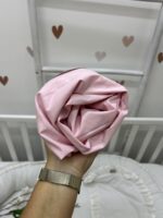 Dušečni čarsaf za krevetac sa lastišem -  svetlo roze - Slika 2