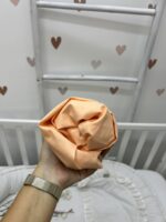 Dušečni čarsaf za krevetac sa lastišem -  kajsija - Slika 2