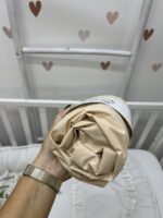 Dušečni čarsaf za krevetac sa lastišem -  svetlo bež - Slika 2