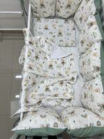 Set posteljine za krevetac Stari meda peca - kockica - Slika 2