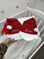 Novogodišnja kapica Deda Mraza za bebe i decu - pliš - Slika 7