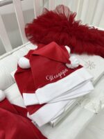 Novogodišnja kapica Deda Mraza za bebe i decu - pliš - Slika 8